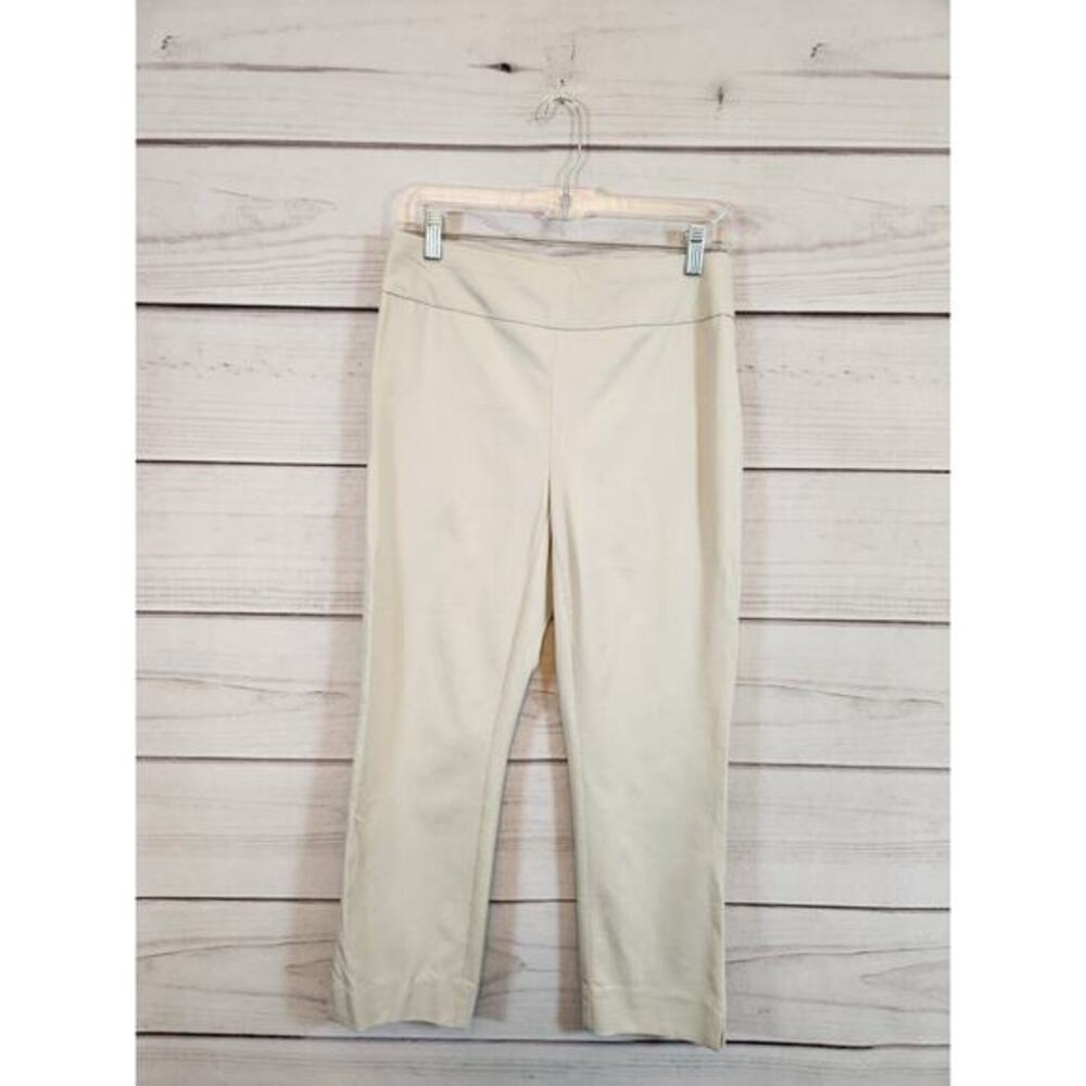 Chico’s Women’s Beige So Slimming Crop Capri Pants Office Career‎ Size 00 / US 2